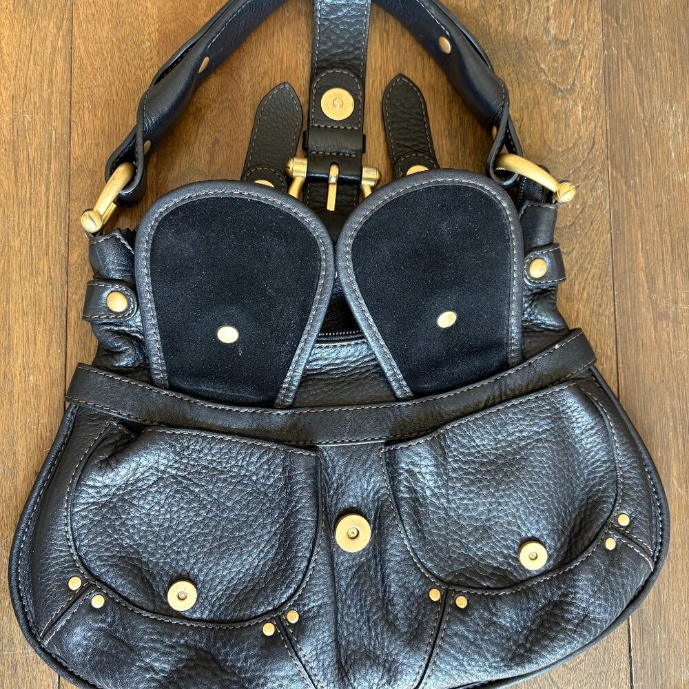 Coccinelle Black Leather Shoulder Bag – Unused Italian Luxury - Picture 6 of 12